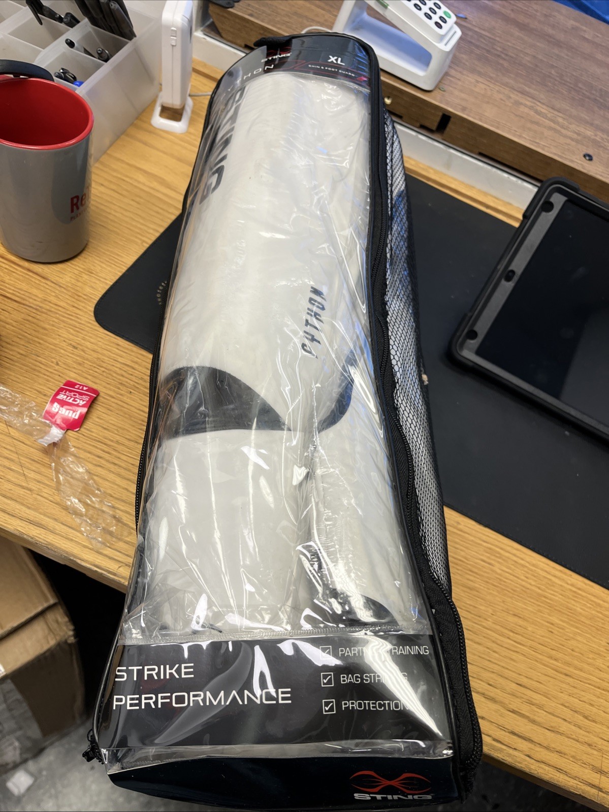 Sting Python MMA Shin & Foot Protector - White