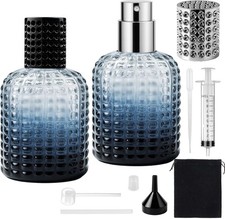 Parfum Flakon Leer 50ml Gradient Blau 2 St&uuml;ck mit Umf&uuml;llen