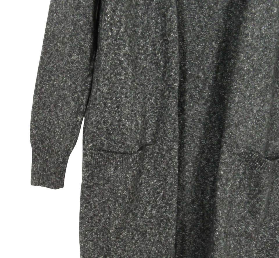 CÁRDIGAN SUÉTER HALÓGENO Nordstrom GRIS JASPEADO Frente Abierto Estilo Plumero S Foto 3 de 4