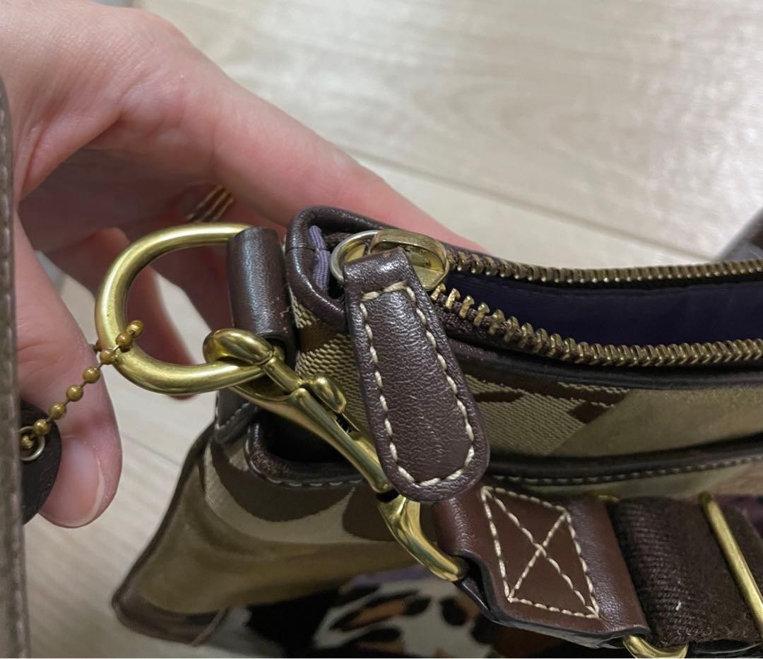 Coach Multi-Color Patchwork Pouch Leather Bag Adj… - image 8