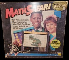 Math Safari EI-8400 Electronic Education Learning Game System. 2 Books 8403,8405