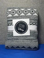 Disney Throw Blanket Black & White Stroller Size Small Tribal Knit - Ethan Allen