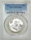 1954 P Franklin Half Dollar PCGS MS64FBL Frosty Bright New Holder #A258B