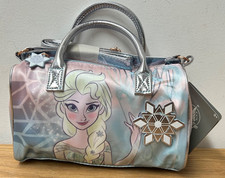 NEW Disney Frozen Elsa Satchel Purse Handbag Crossbody Zip Snowflake Charm