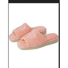 Ariat Cozy Slides Slippers 9 Pink Women Chic Open Toe Fleece Square Toe Comfort