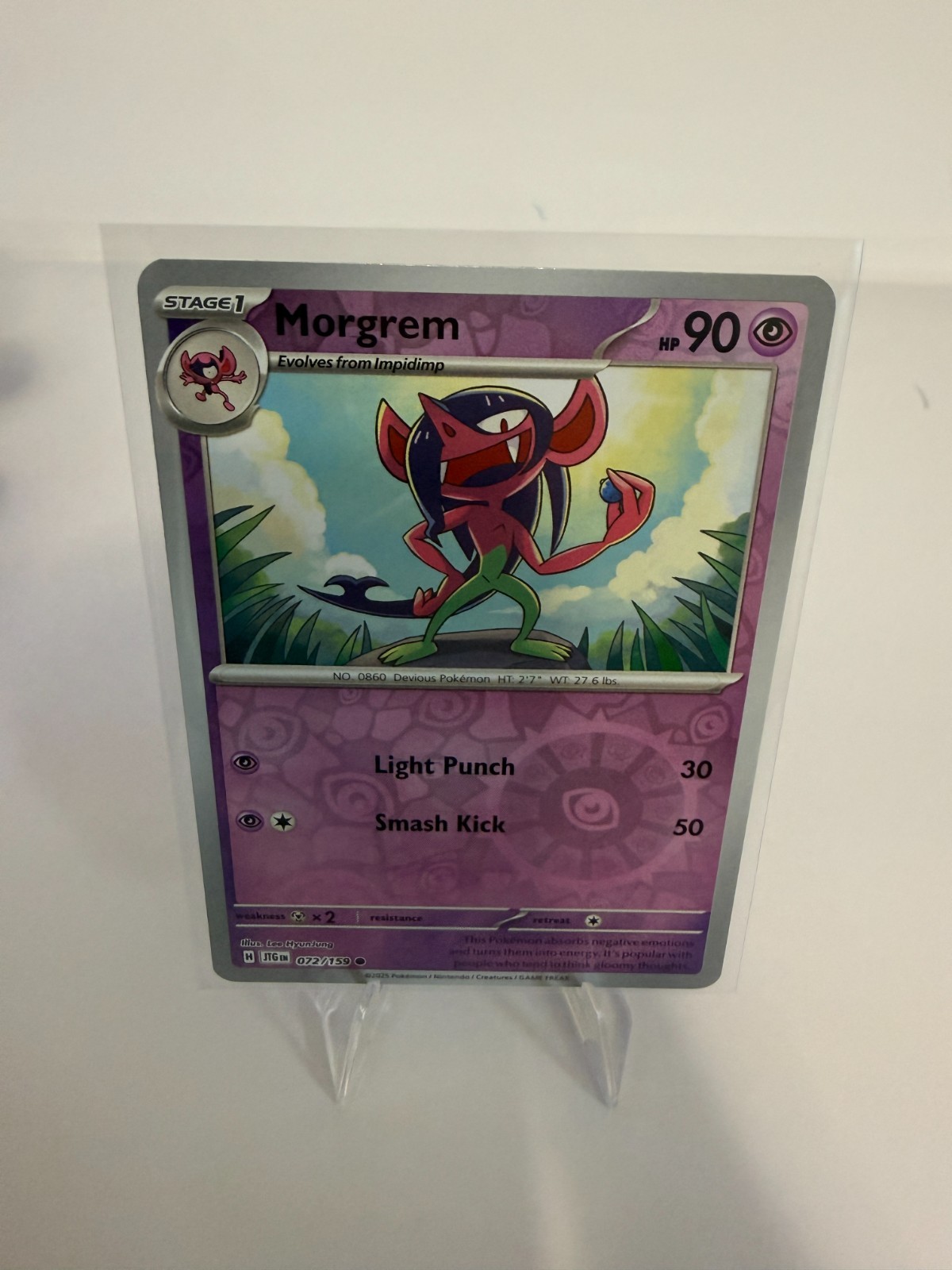 Morgrem 072/159 Reverse Holo Pokemon Journey Together NM