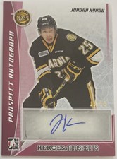 🔥2016-17 ITG Heroes and Prospects RED SSP AUTO Jordan Kyrou #d/15🔥 (INV 306)