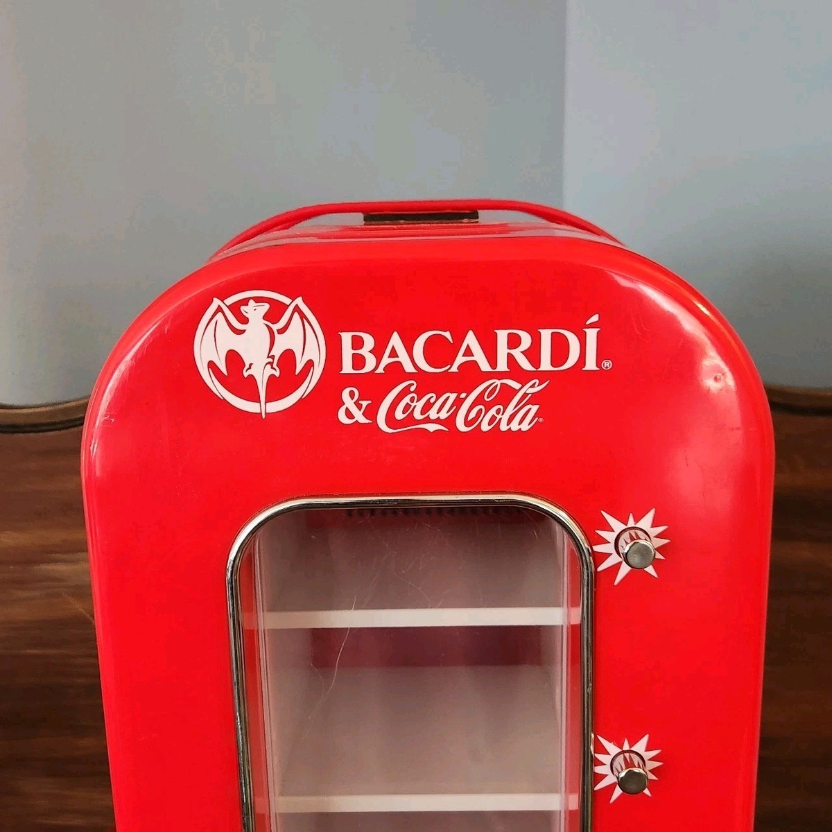 Retro Coca-Cola & Bacardi Vending Mini Soda Fridge 10 Can Machine