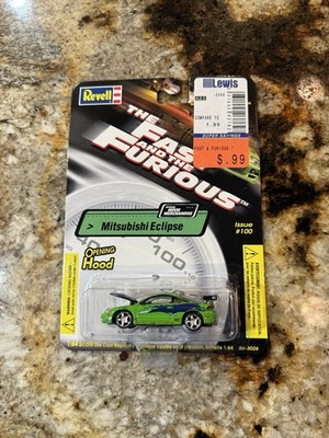 Revell  Die Cast Mitsubishi Eclipse The Fast and the Furious Issue #100  Green