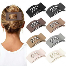 8 Pack Flat Hair Claw Clips for Women - Large Claw Clips for Thin Thick Hair, St