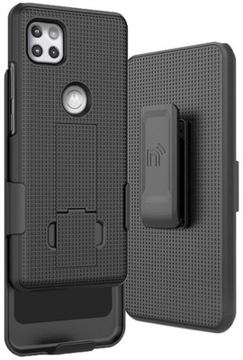 Grid Case Cover and Belt Clip Holster for Motorola Moto One 5G ACE Phone XT2113
