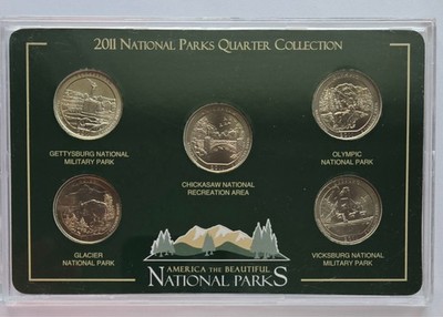 2011-P National Park Quarter Collection 5 Coin Set Uncirculated #NPQC3