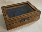 Antique Edwardian Burr Walnut Pocket Watch Case Holder Fitted Box c1910