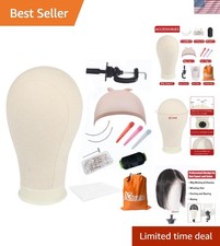 Durable 22-Inch Mannequin Head with Stand for Wig Making Displaying