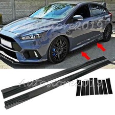 For Ford Focus 2000-2018 Glossy Side Skirt Extension Splitter Spoiler Rocker Lip