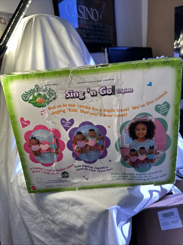 ¡Muñecas cantoras Cabbage Patch Kids Triplets! 🎶 Sing, And Go Mattel �raro Foto 4 de 4