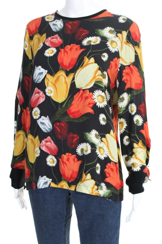 Mother Of Pearl 女式荷兰郁金香花卉 Reba 衬衫黑色 6 11152273 码 — 第 2/4 张图片