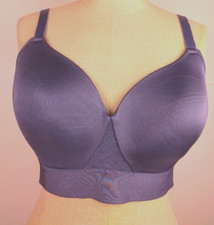 Bali 3458 One Smooth U Gray Nylon Wireless Balconette Bra Size 36 C     21 