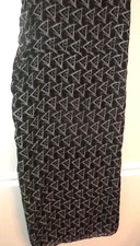 Charlotte Russe Black Brown White Triangles Polyester Infinity Scarf 36 x 42 EUC