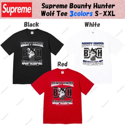 【本物保証 /関税・送料無料】Supreme Bounty Hunter Tee Supreme Bounty Hunter Wolf Tee 3colors Black White Red Size