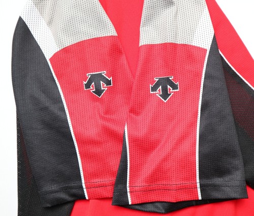 DESCENTE VINTAGE CYCLING SHIRT JERSEY RED 1/2 ZIP TOP ADULT MEN'S L LARGE - Picture 5 of 14