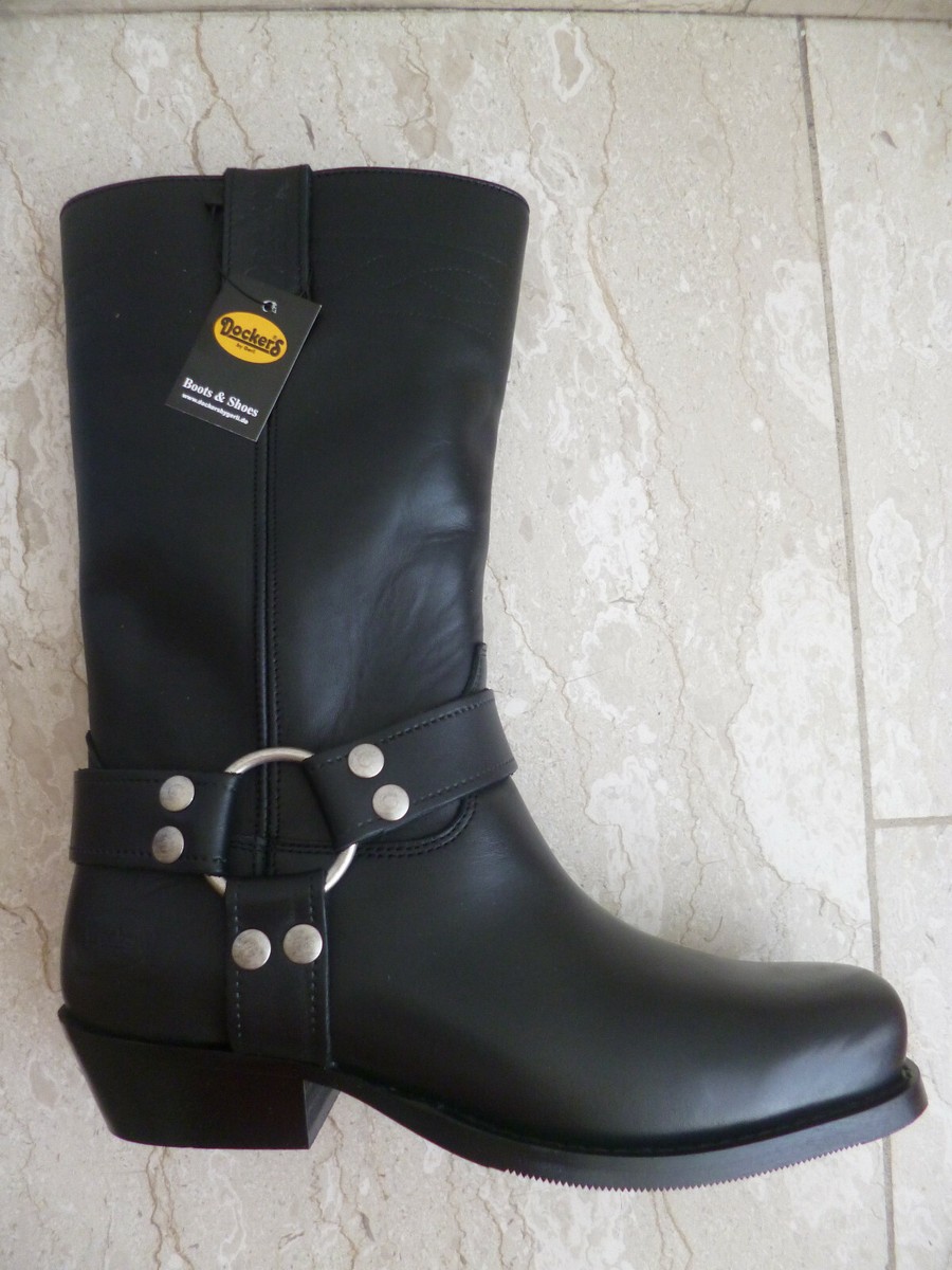 Biker Boots Stiefeletten MÃ¤nner Absatz Motorradstiefel Schwarze