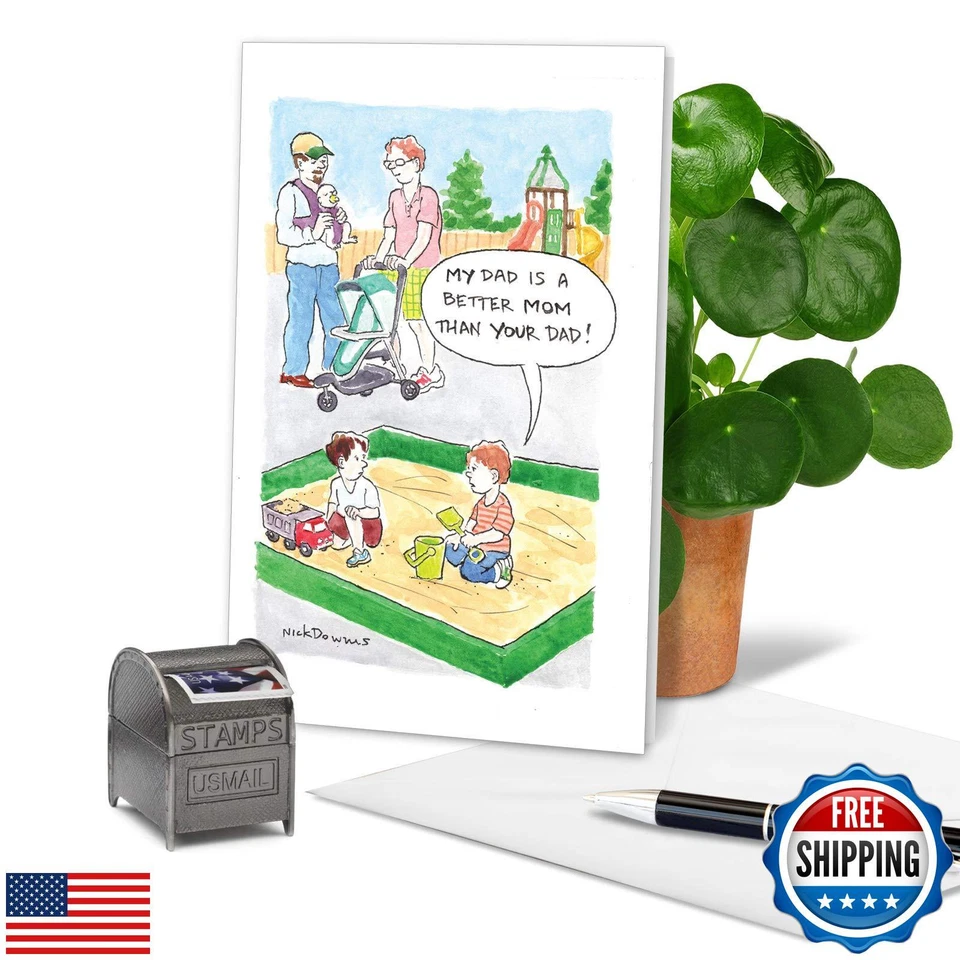 NobleWorks - 1 Funny Fathers Day Card - Humor Card for Dad, Stepdad, Notecard - Image 3 of 4