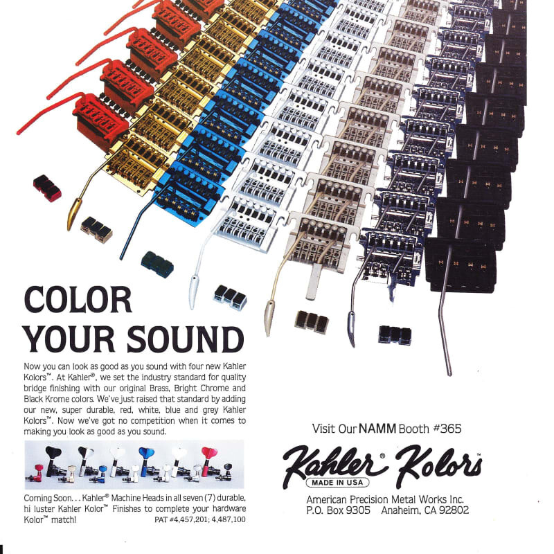 Kahler 2520 Fulcrum Two Point Tremolo, Special Kahler Kolor Red