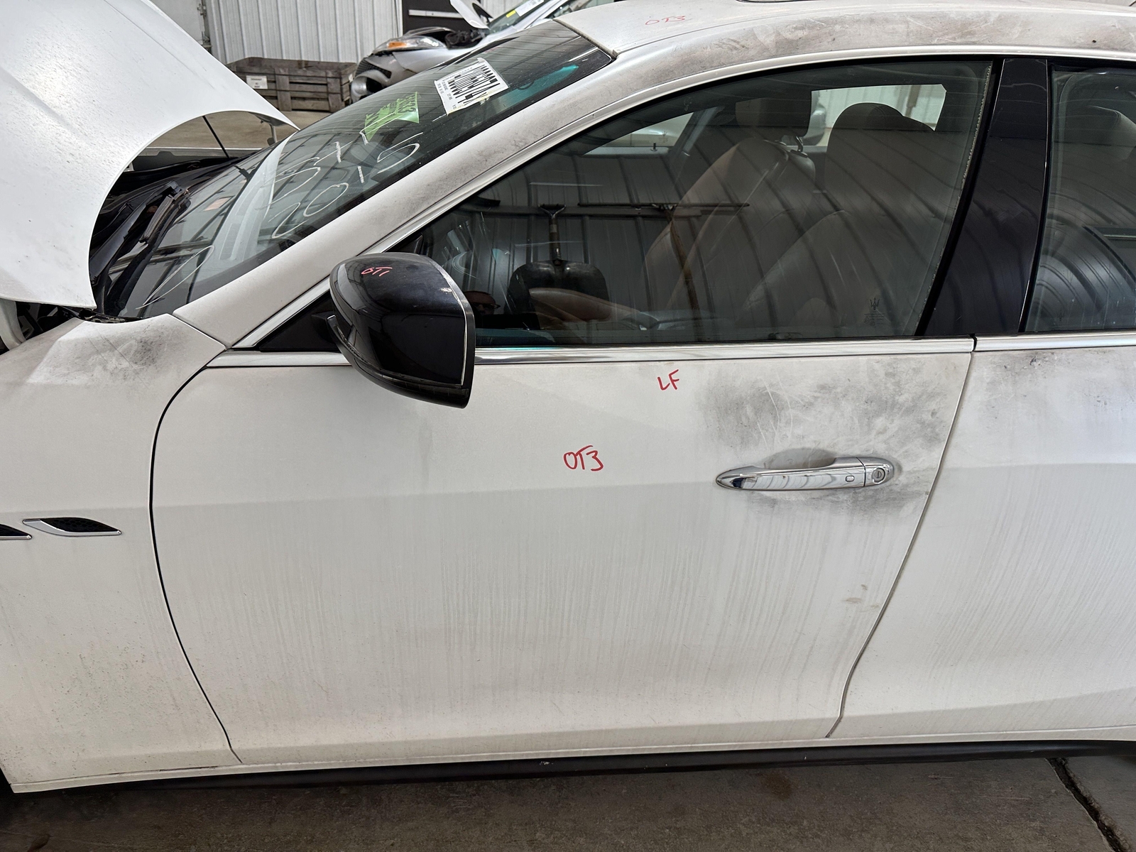 15 MASERATI GHIBLI DRIVER LEFT FRONT DOOR BIANCO/WHITE 268