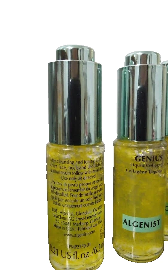 ALGENIST GENIUS LIQUID COLLAGEN 0.21 US fl. oz 6.2 ml SET OF 2 SMALL BOTTLES NEW - Image 4 of 4