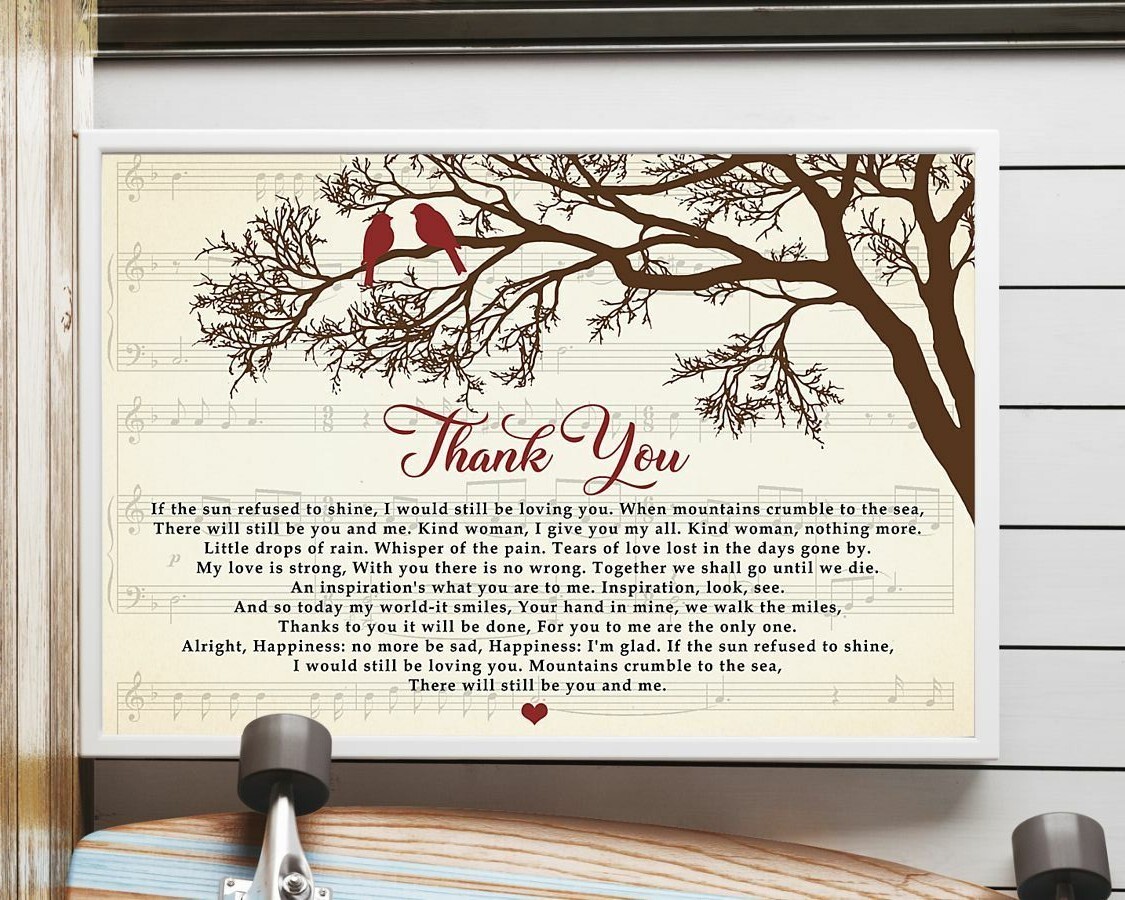 Thank You by Led Zeppelin Classical Metal Music Lyrics Gifts