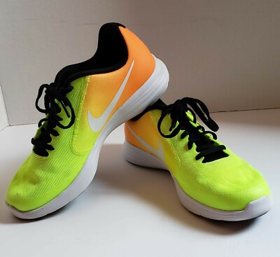 s-l400.jpg Nike Neon Yellow Sneakers with Orange Detail main image 0
