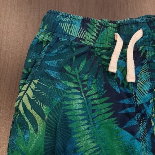 CHILDRENS PLACE Tidal Palm Print Pull On Jogger Shorts Boys Size 10 Green Blue - Picture 2 of 9