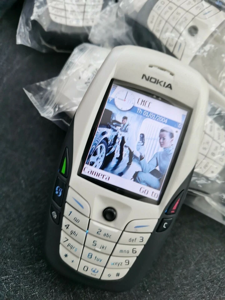 Teléfono Móvil Original Nokia 6600 Gris Claro Desbloqueado 2G GSM Triband Bluetooth Foto 4 de 4