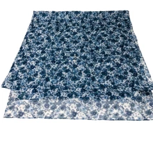 Cejon Blue White Floral Scarf 15" x 62" Polyester
