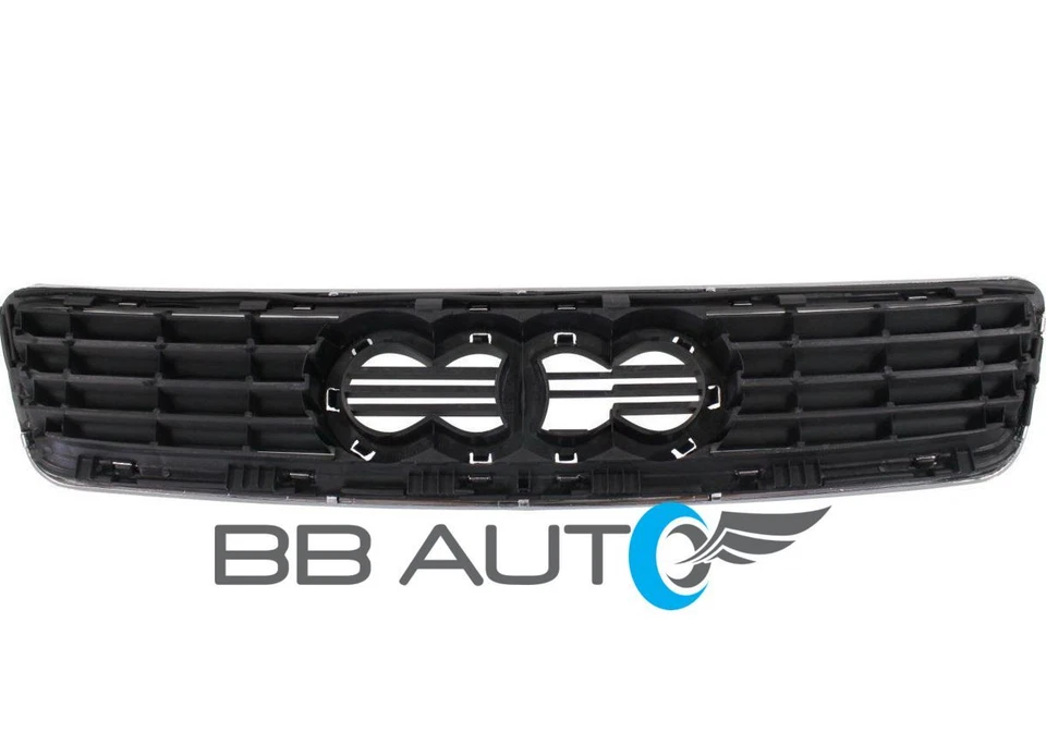REPUESTO REJILLA CAPÓ DELANTERO NEGRO/CROMO NUEVO PARA AUDI A4 QUATTRO 99-02 Foto 3 de 4