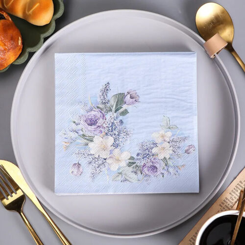 20 Stck. Pflanze Blume bedruckt Papier Geschirr Serviette Taschentücher Hochzeit Party Dekor - Bild 10 von 15