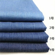 Lightweight Washed 4oz Denim Jeans Fabric 100 Cotton Canvas Cloth Material Blue