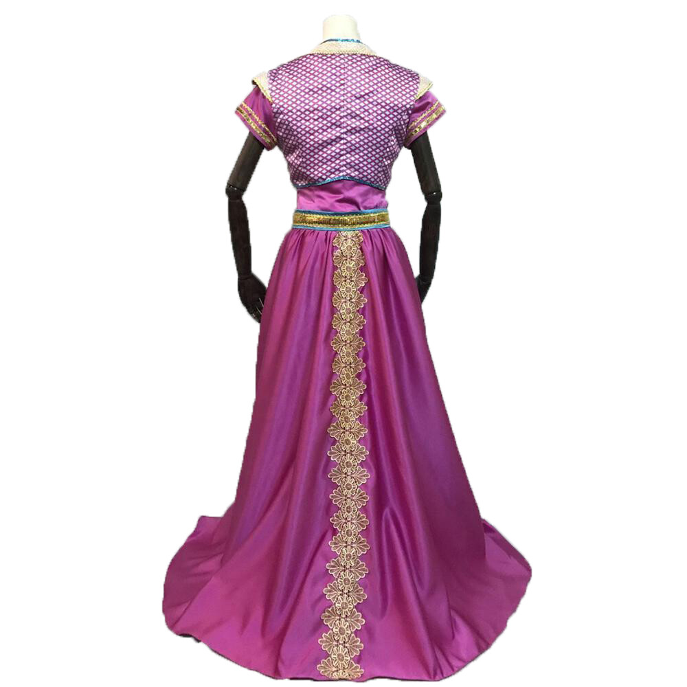 Costume Da Principessa Viola Per Bambine 3-10 Anni - Set 11 Pezzi Con Vestito, Corona, Parrucca, Guanti E Accessori - Abito Elegante Con Paillettes Per Carnevale, Halloween, Compleanno - 5