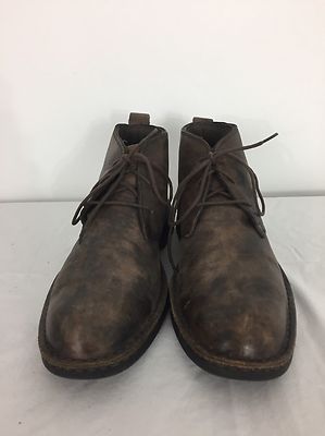 Clarks Desert Chukka Boots In Brown Leather Us 10.5 Mens Lace Up Ankle Boots Clarks Brown Leather Desert Chukka Ankle Boots Lace Up Men main image 3