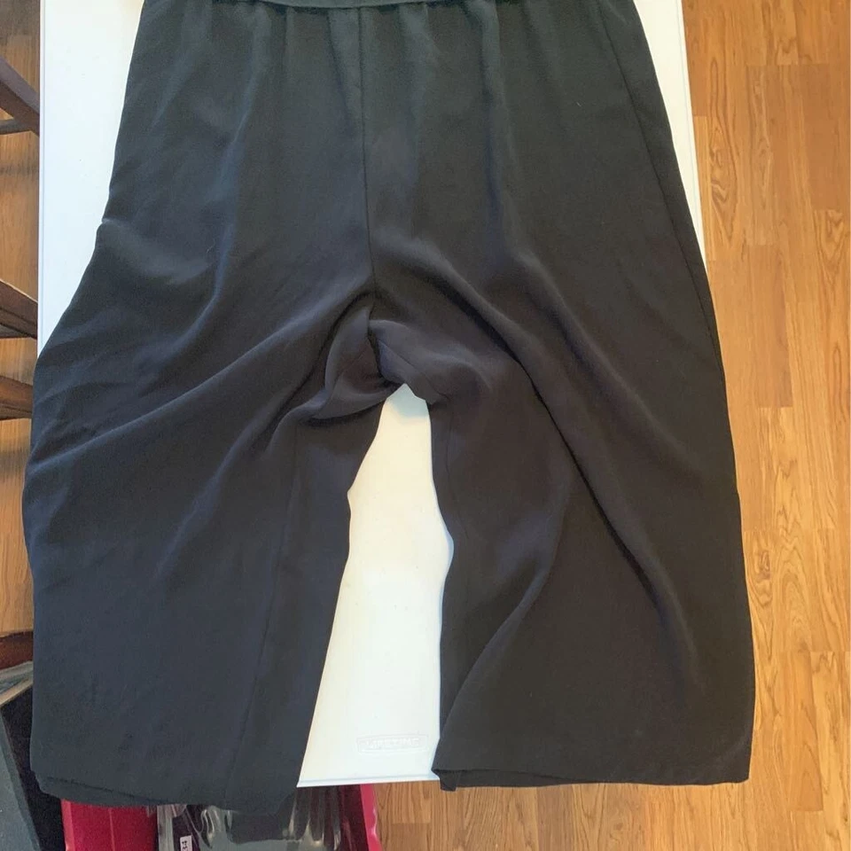 Женский комбинезон Alfani Illusion Overlay с широкими штанинами черный короткий рукав плюс 22 Вт - Изображение 4 из 4