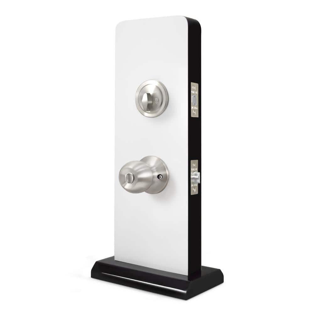 Stainless Steel Entry Door Knob Combo Lock Set with Deadbolt and 6 Keys