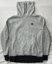 Under Armour Women's Cowl Neck Pullover Sweatshirt Heather Gray Fitted Size LG