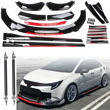 For Corolla SE LE Front Rear Bumper Spoiler Body Kit Splitter Side Skirt Glossy
