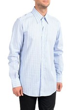 Dolce&Gabbana Men's Striped Long Sleeve Dress Shirt US 17 IT 43