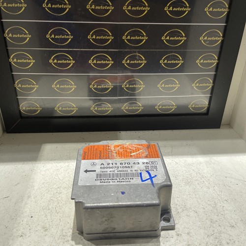 BE48* Mercedes Benz W211 W219 Airbagsteuergerät Steuergerät Airbag A2118704326