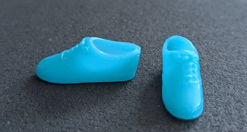 Vintage 1960s Mattel Barbie Doll Aqua Blue Tennis Shoes Japan