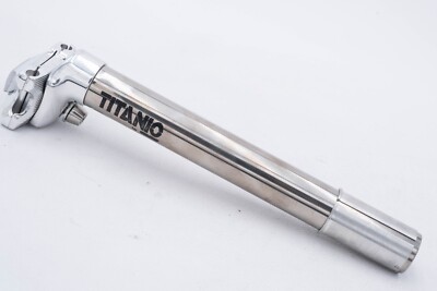Tige De Selle Vélo Rétro SELCOF - Diamètre 28.6 Mm, Longueur 275 Mm, Aluminium Argenté, Vintage
