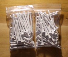 100 Premium Hardwood 3 1/4 inch golf tees in 3 different choices of packaging