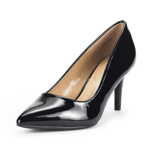 Zapatos sin cordones de tacón de aguja para mujer con punta para boda fiesta - Imagen 4 de 17